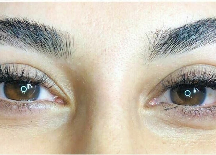 Close-up of beautifully styled lashes at Flutter Beauty Studio, Melbourne, Victoria, AU.