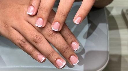French manicured nails at PRESH’S NAIL BAR, Pretoria, Gauteng, ZA. Perfectly shaped and polished.