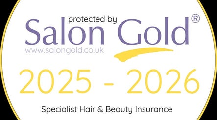 Salon Gold insurance badge 2025-2026 at SENSNIP, Brighton And Hove, England, GB.