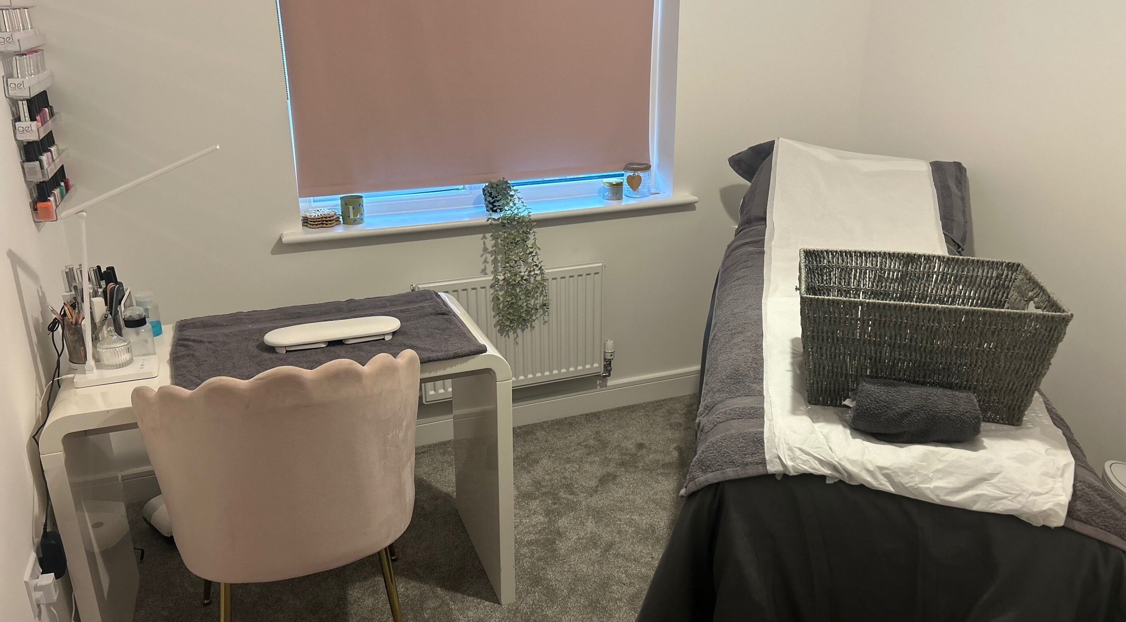 Elegant treatment room at The Beauty Nest by Louise in Bordon, England, GB. Perfect for relaxation and beauty services.