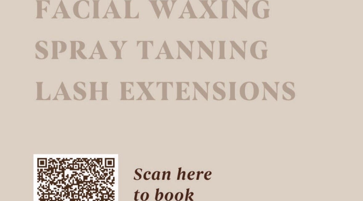 Emm Beauty And Brows in Dunsborough, Western Australia offers facial waxing, spray tanning, and lash extensions with QR code.