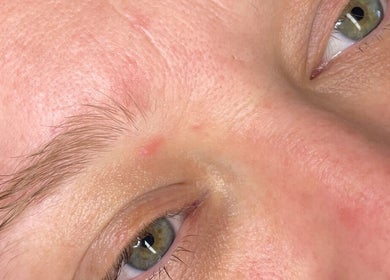 Eyebrow close-up from Emm Beauty And Brows in Dunsborough, Western Australia, AU showcasing expert shaping.