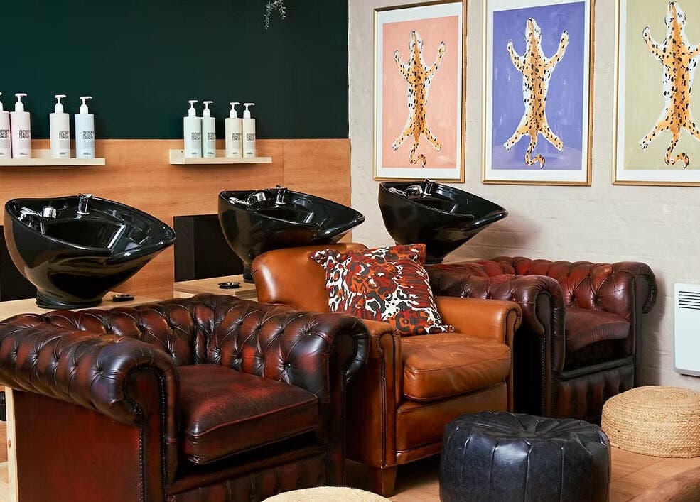 Elegant salon interior at Sophia Colorist at This Is Who We Are Collective, Leeds, England, GB.