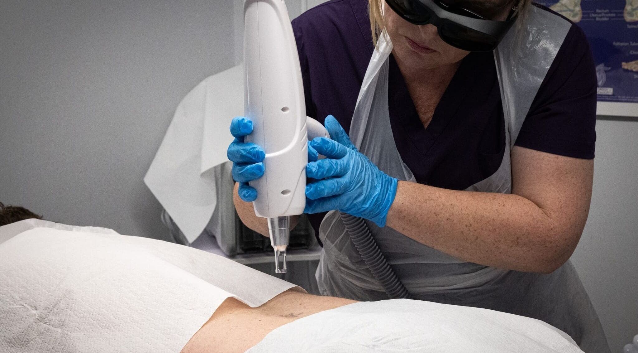 Skilled therapist performing a beauty treatment at Reflexions in Hockley, England, GB.