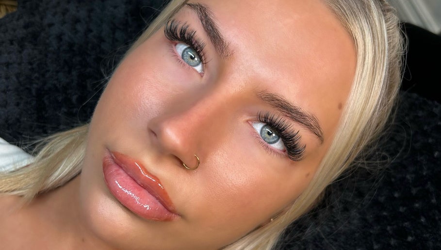Close-up of eyelash extensions at Heidi-Jo’s Beauty and Training, Warrington, England, GB.