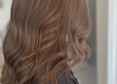 Elegant wavy hairstyle at Sharon O'Brien At Eclipse Hair and Beauty, Euxton, England, GB.