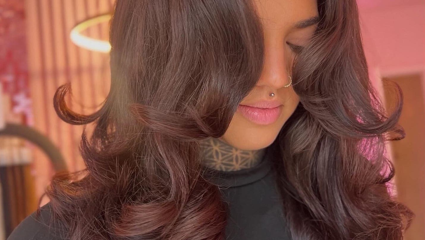 Elegant brown curls at Hair by Susie Hancock, Ferndown, England, GB.