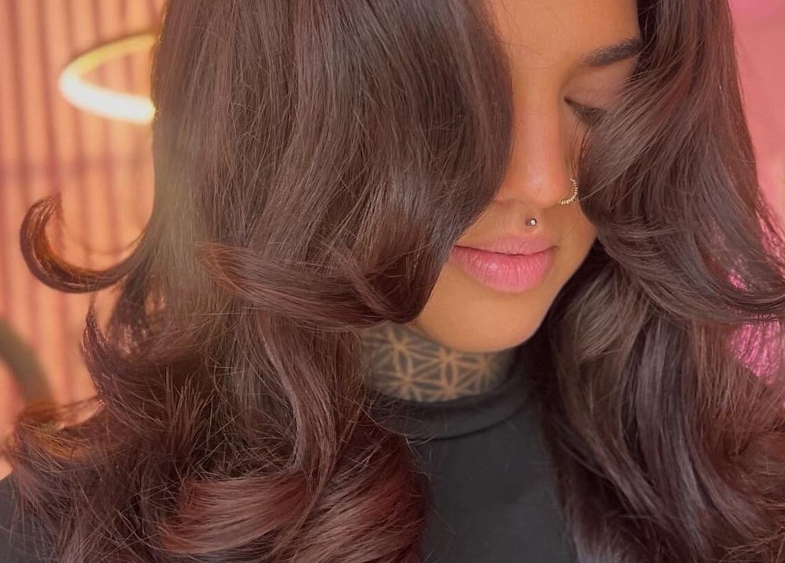 Elegant brown curls at Hair by Susie Hancock, Ferndown, England, GB.