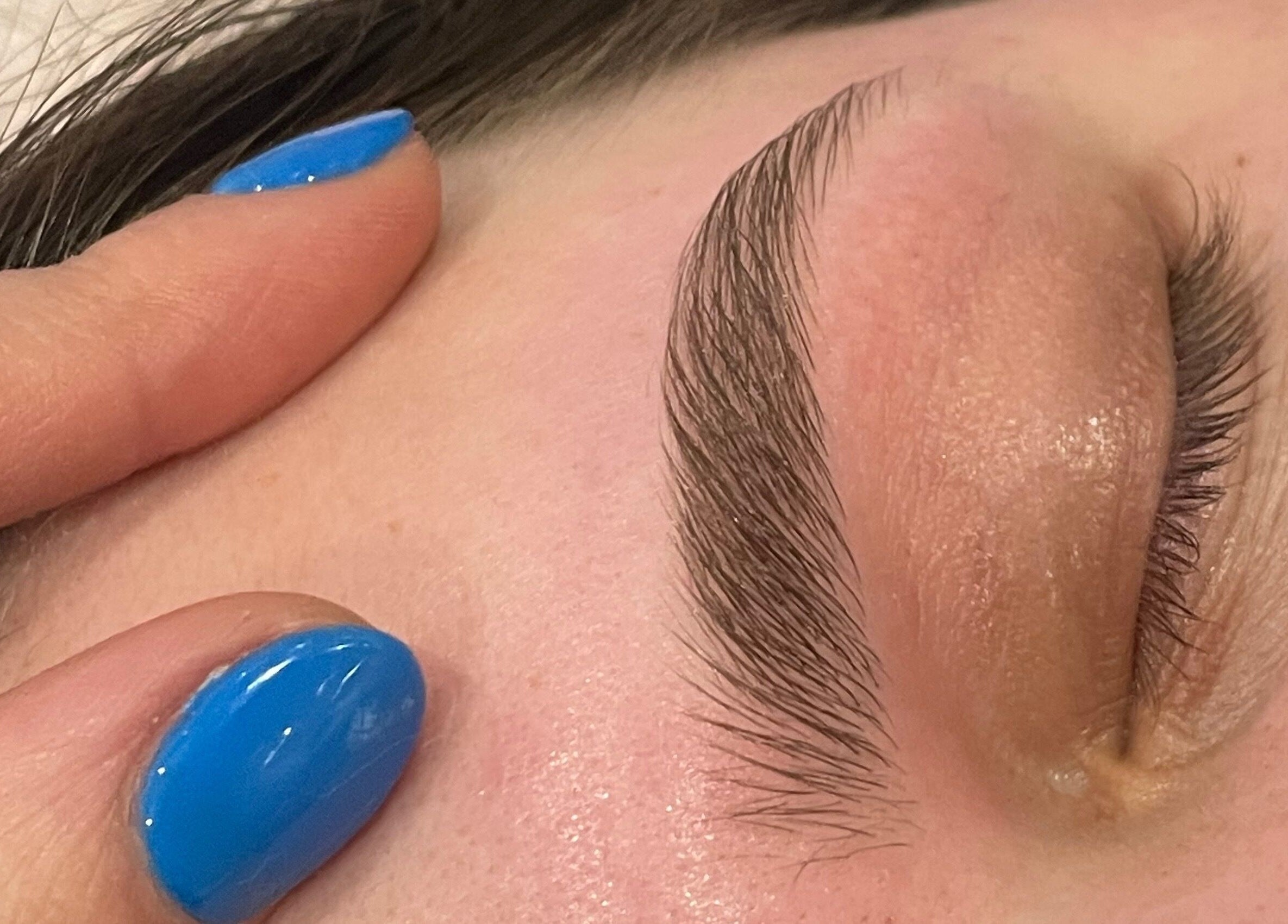 Close-up of a serene eyebrow treatment at Bloom by Shay, Kloof, Kwazulu-natal, ZA.