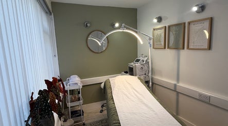 Tranquil spa treatment room at Kelly at No92 Hair and Beauty, Bridlington, England, GB with decor and equipment.