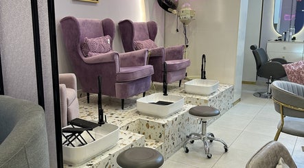 Luxurious pedicure chairs at Purple Nail Spa in Riyadh, Riyadh Province, SA.