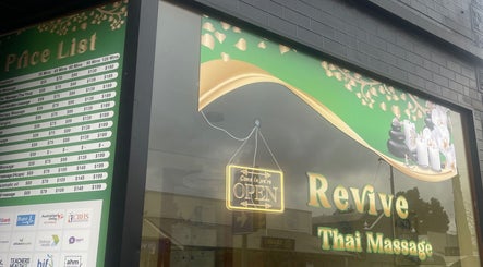 Revive Thai Massage storefront with price list in Eastwood, South Australia, AU.