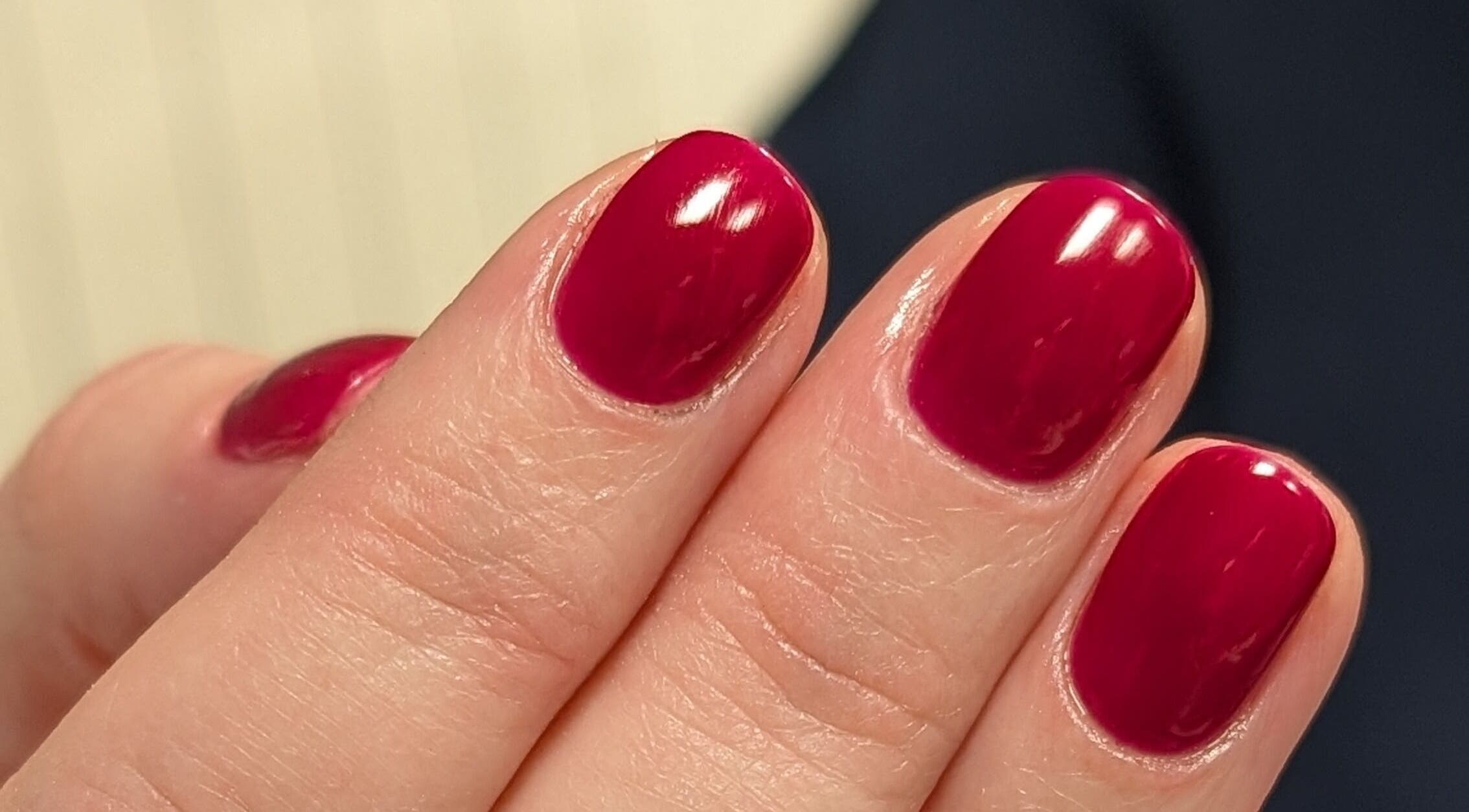 Red gel manicure at Beauty at the Beestons, Newcastle-under-lyme, England, GB.
