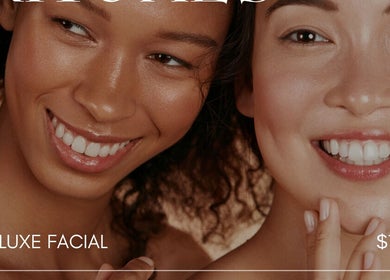 Two women smiling after deluxe facial at Mina Beauty & Massage, Mermaid Beach, Queensland, AU. Price: $100.