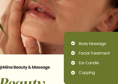 Relaxation services at Mina Beauty & Massage, Mermaid Beach, Queensland, AU offering body massages, facials, and cupping.