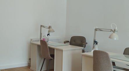 Nail therapy station at Serenity & Wellness Therapies, Par, England, GB, fostering a serene client experience.