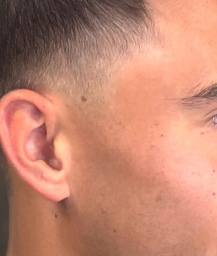 Close-up of a stylish fade haircut at Kez Cutz, Isle Of Man, Onchan, IM.