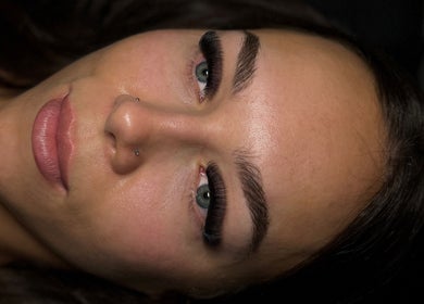 Close-up of a client's lash extensions at Ar Lash Artistry, Yarrabilba, Queensland, AU.