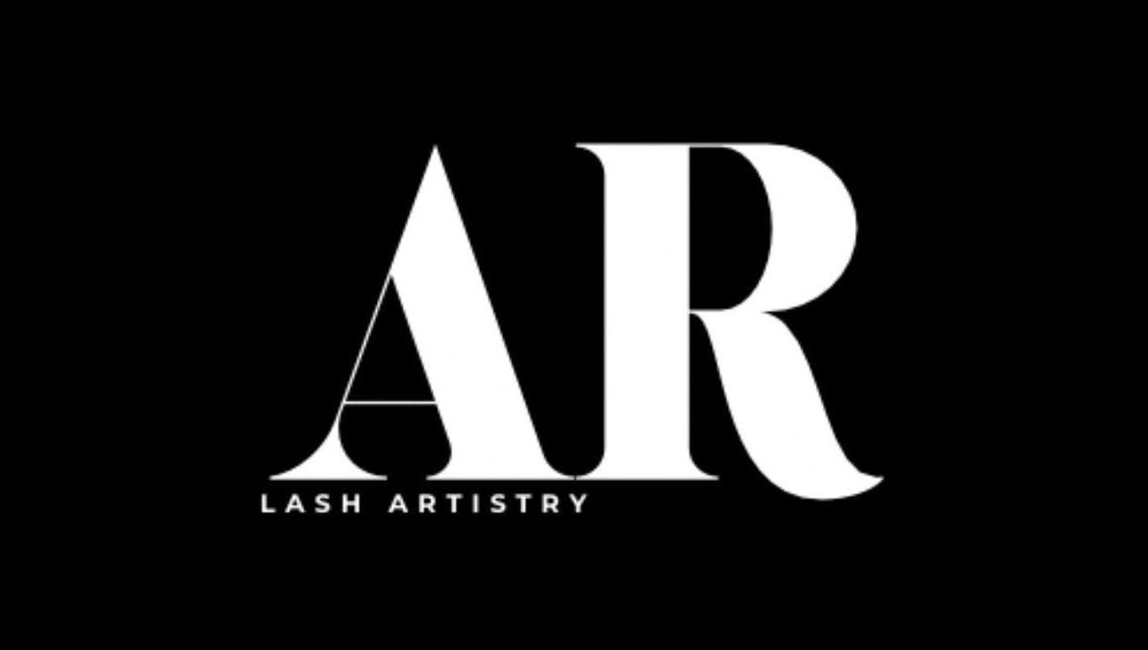 Ar Lash Artistry logo in black and white, Yarrabilba, Queensland, AU.