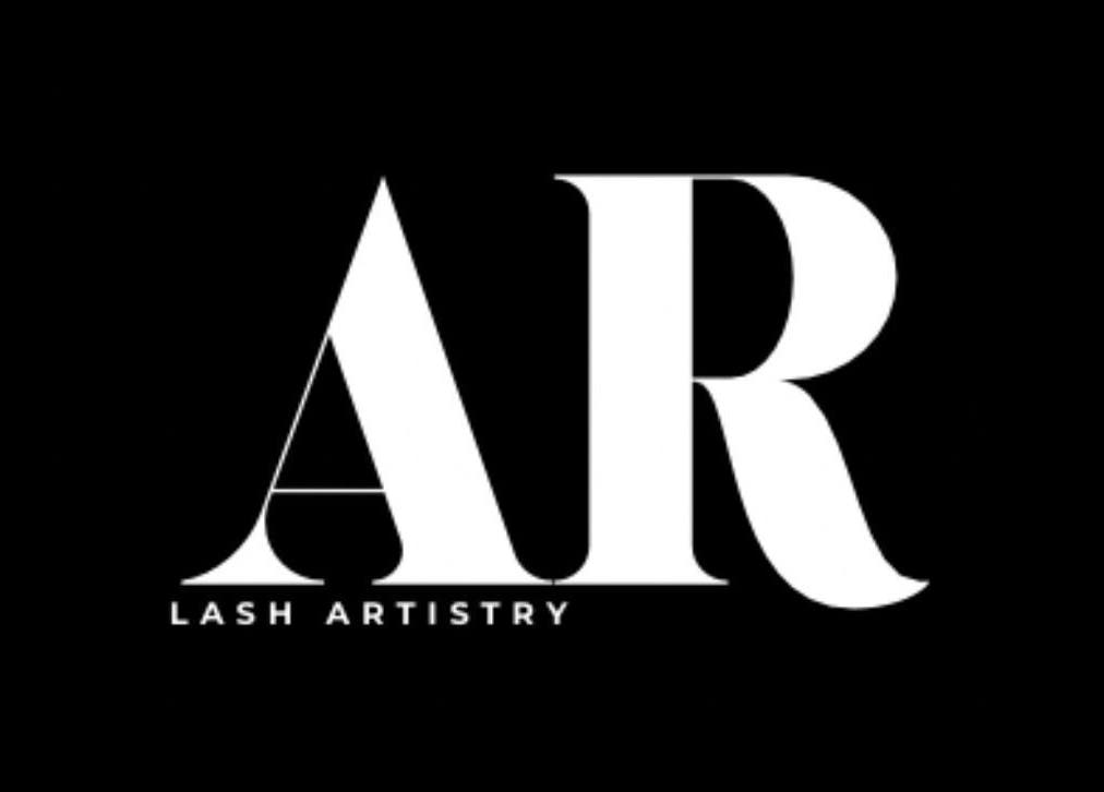 Ar Lash Artistry logo in black and white, Yarrabilba, Queensland, AU.