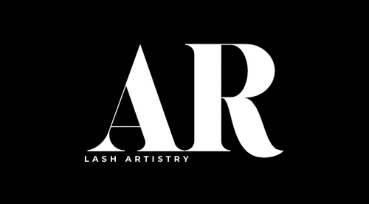 Ar Lash Artistry logo in black and white, Yarrabilba, Queensland, AU.