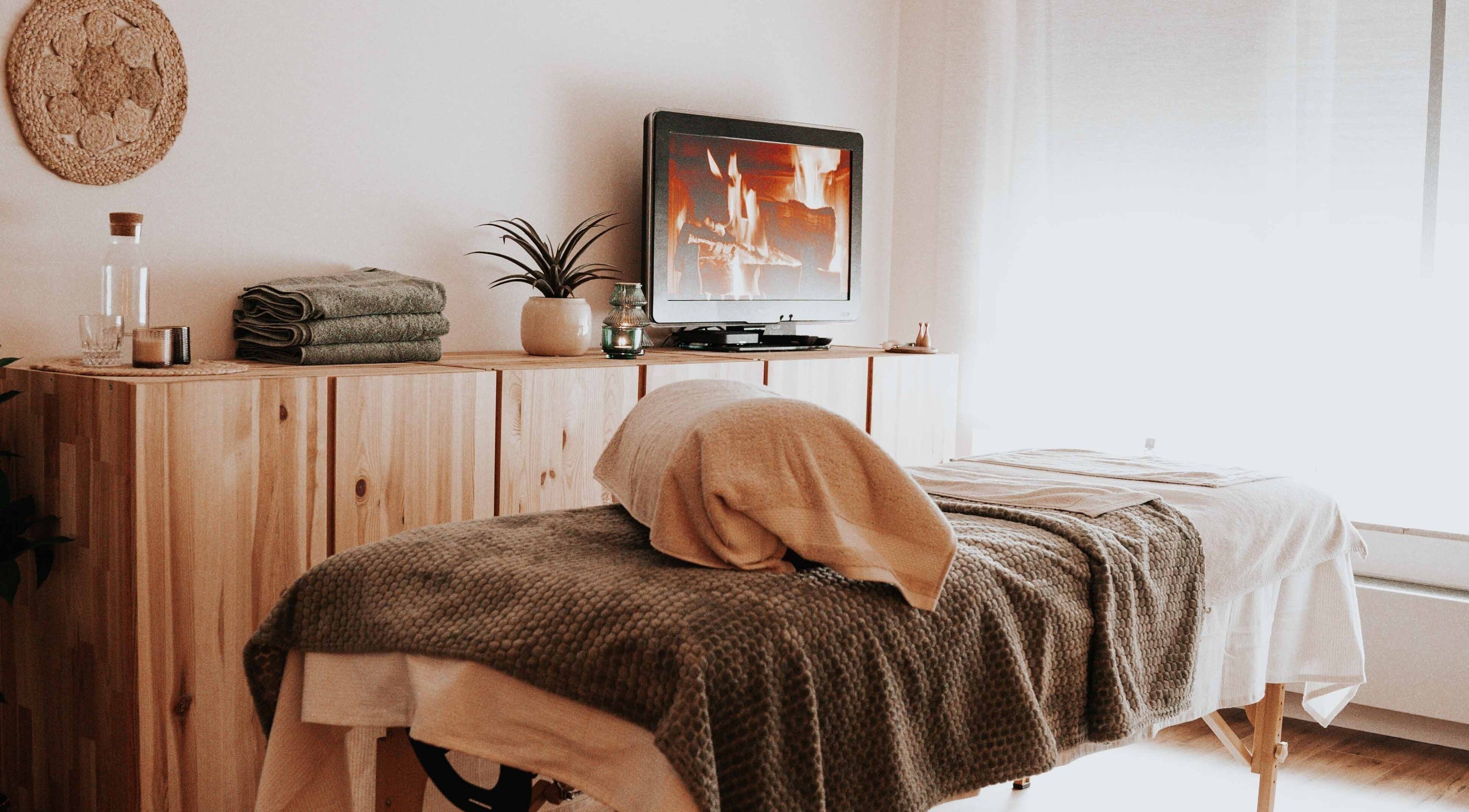 Salle de massage apaisante à Studio Yoga Charleroi, Charleroi, Région Wallonne, BE.