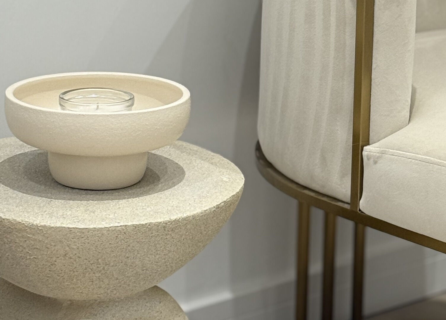 A tranquil setting at Perfect Profile Aesthetics, featuring a chic candle holder in Middleton, England, GB.