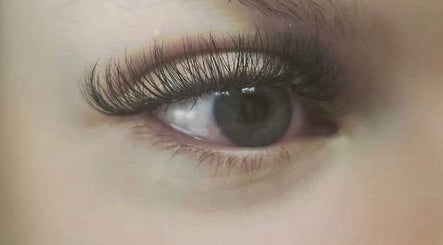 Close-up of styled lashes at Let’s Get Lashed, Coalville, England, GB, showcasing lash artistry.
