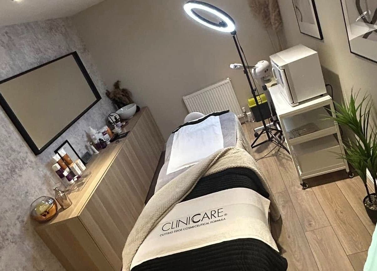 Elegant treatment room at The Retreat at Ritual Ramsbottom, Ramsbottom, England, GB, featuring modern decor and equipment.