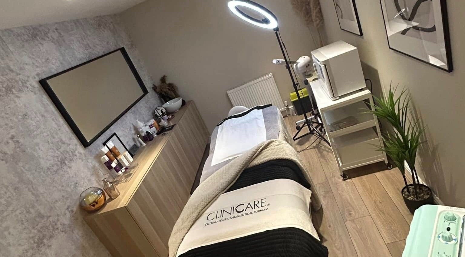 Elegant treatment room at The Retreat at Ritual Ramsbottom, Ramsbottom, England, GB, featuring modern decor and equipment.