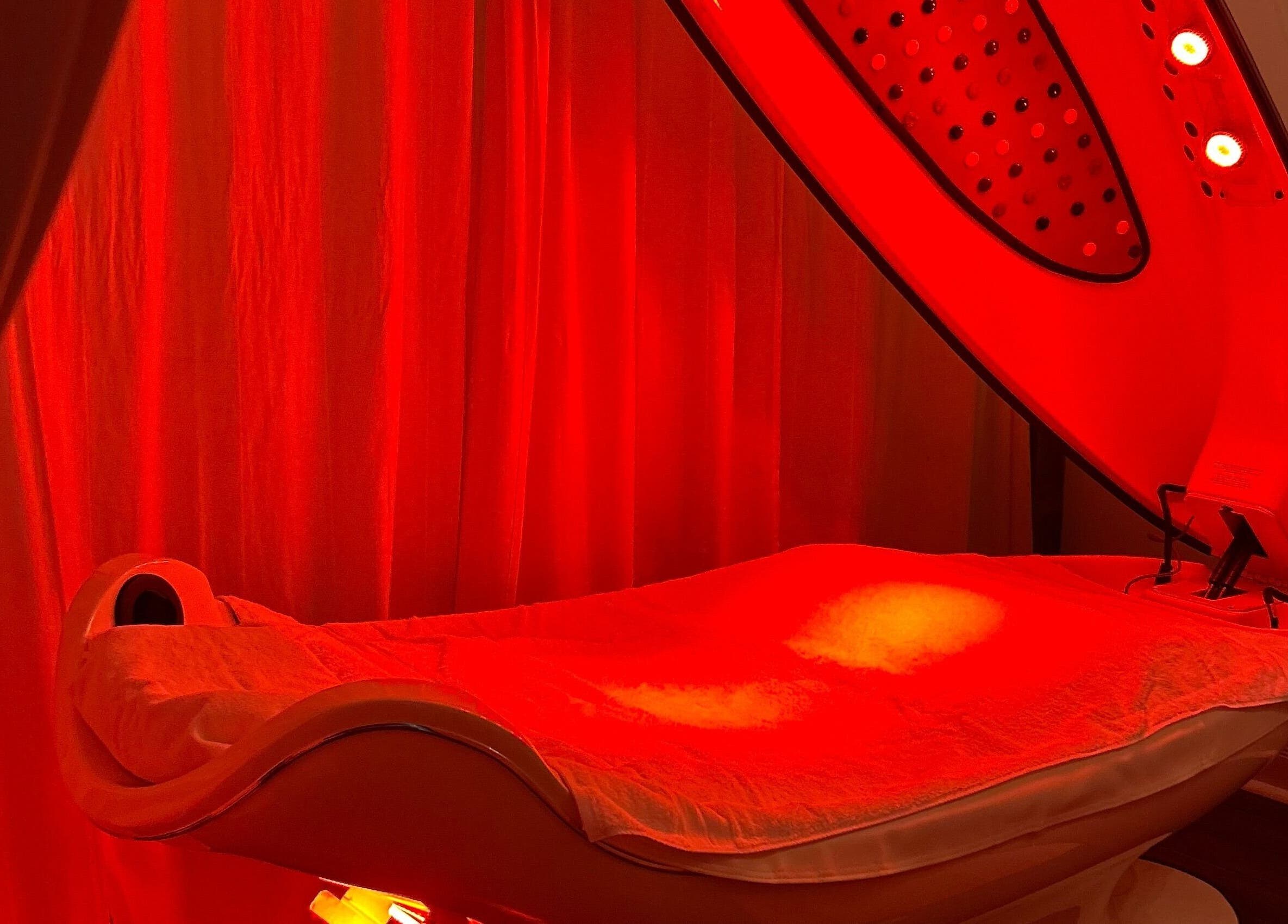 Relaxing red light therapy pod at Palm Beach Wellness Nedlands, Nedlands, Western Australia, AU.