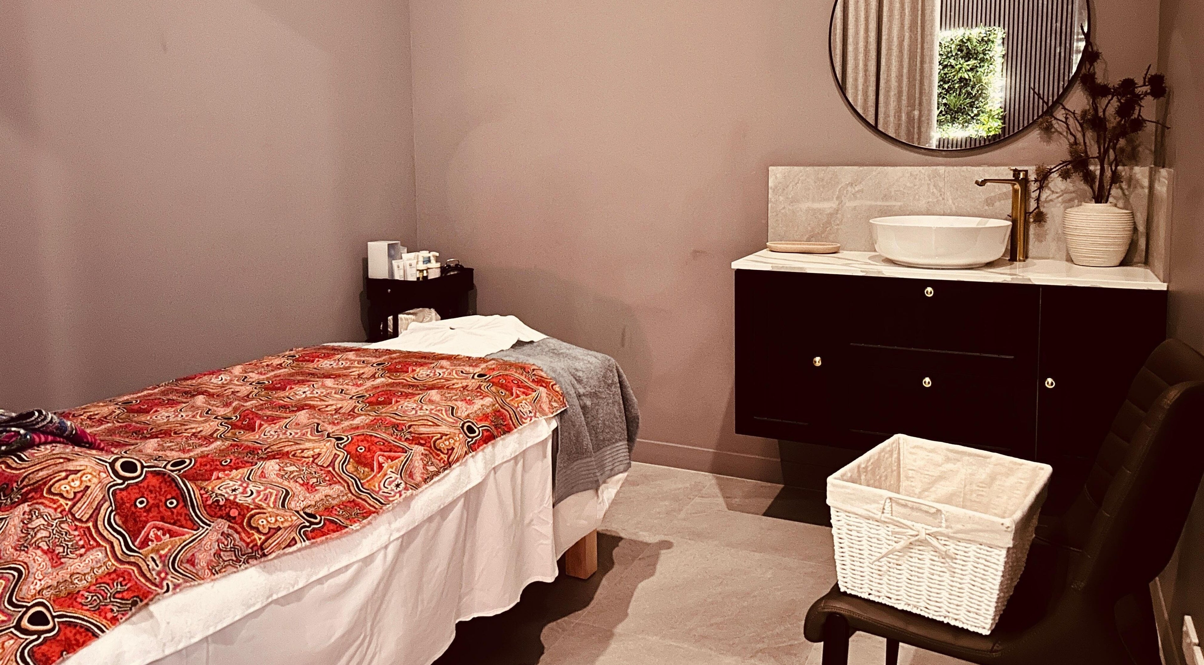 Cozy massage room at Mels Massage & Reflexology Parkwood, Parkwood, Western Australia, AU with stylish decor.