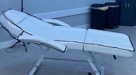 Spa chair at Beauty Enhance Limited, Cardiff, Wales, GB, ready for a relaxing treatment session.