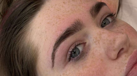 Close-up of well-groomed eyebrows at Livray Lounge Cosmetics, Perth, Scotland, GB.