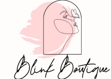 Blink Boutique's elegant logo in Germiston, Gauteng, ZA featuring minimalist pink line art.