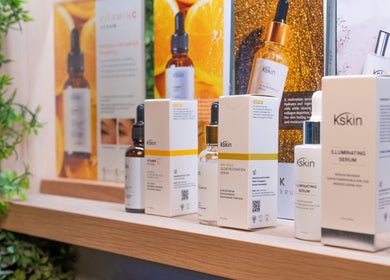 Kskin Korean Express Facial - Chinatown Point skincare products display in Singapore, SG.