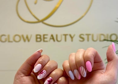 Elegant manicured nails at Glow Beauty Studio in Guernsey, Saint Peter Port, GG.