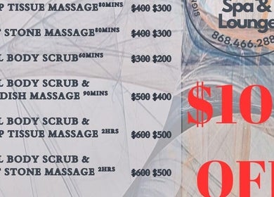 Natty's Spa & Lounge 868 special offers poster in Tunapuna, Tunapuna/piarco Regional Corporation, TT.