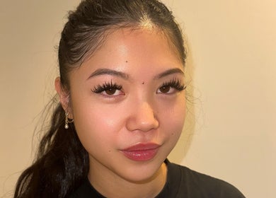 Close-up of elegant lash extensions at Lashed By Cherie 𐙚⋆°, Milton, Queensland, AU.