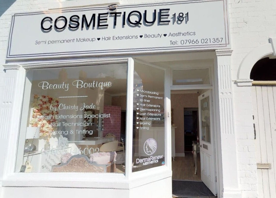 Front entrance of Makeup By Ruby boutique in Chesterfield, England, GB showcasing beauty and wellness services.