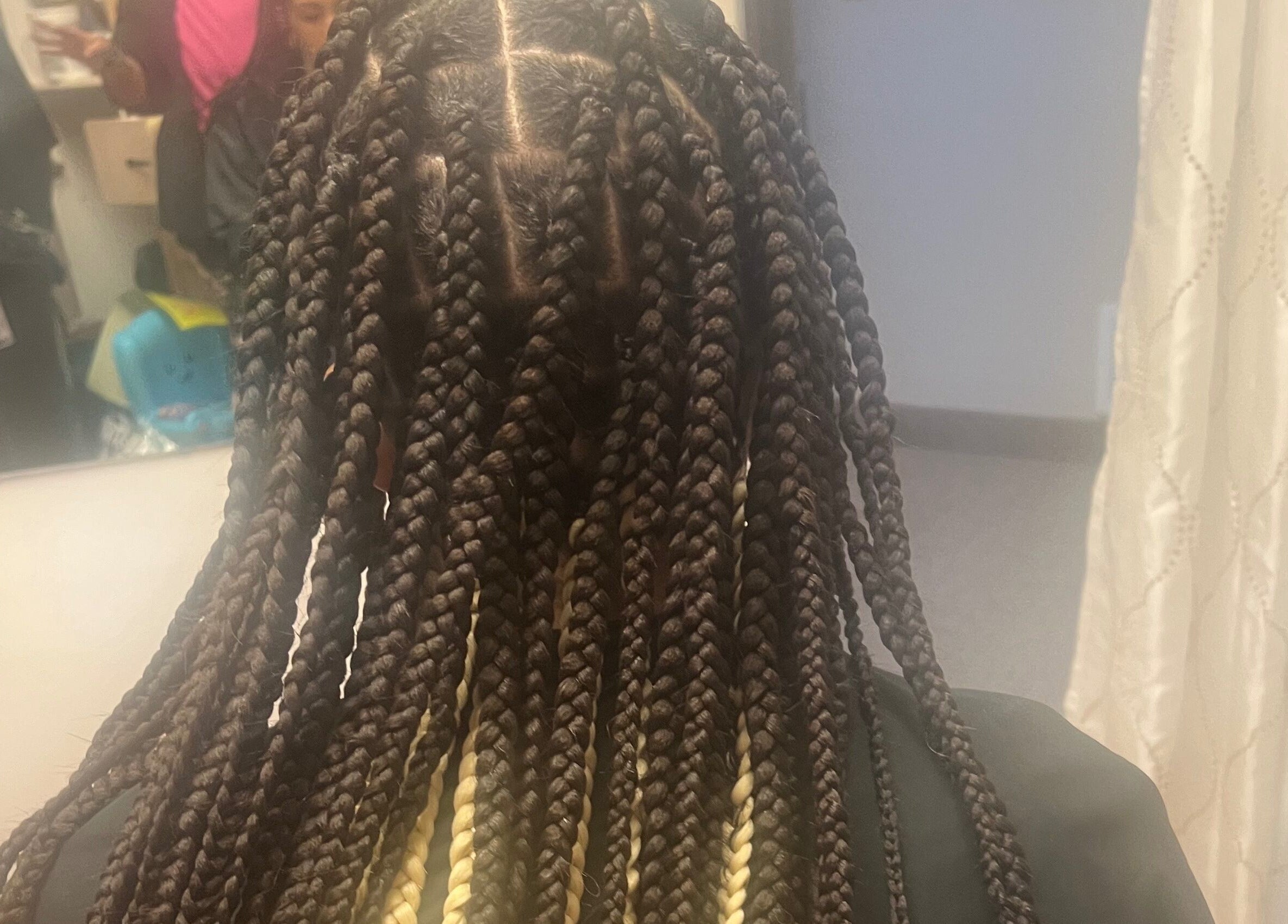 Intricate braided hairstyle at Tasja’s Style Studio in Madison, Wisconsin, US. Perfect for elegance.