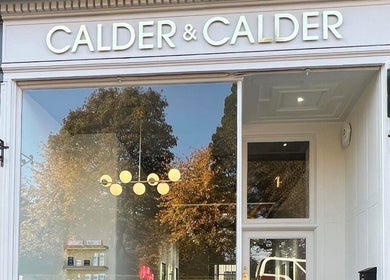 Elegant storefront near Erin Hunt Hairdressing in Edinburgh, Scotland, GB, showcasing modern interior design.