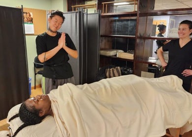 Tranquil massage experience at Body in Mind Massage Institute - West New York, NJ, US, showcasing relaxation and care.