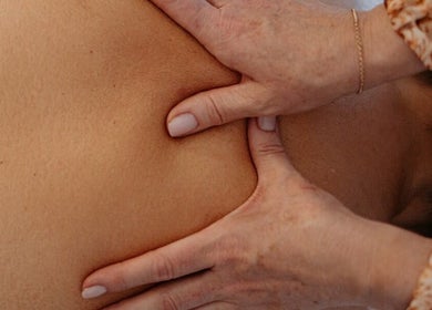 Relaxing massage therapy at Flourish Skin & Beauty, Wānaka, Otago, NZ, promoting rejuvenation and well-being.