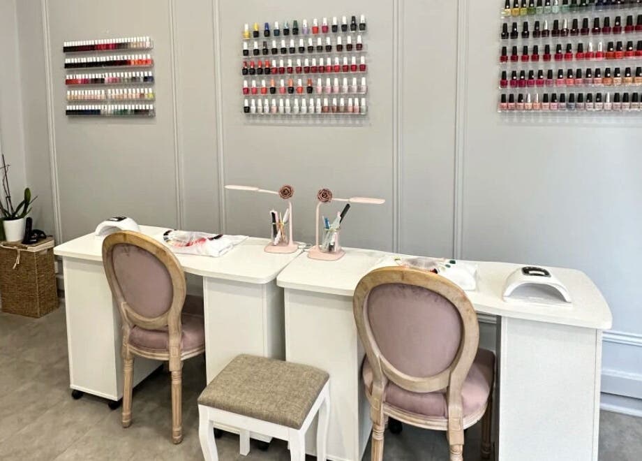Elegant nail care station at Institut Caramel Paris, Paris, Île-de-France, FR, showcasing luxury beauty services.