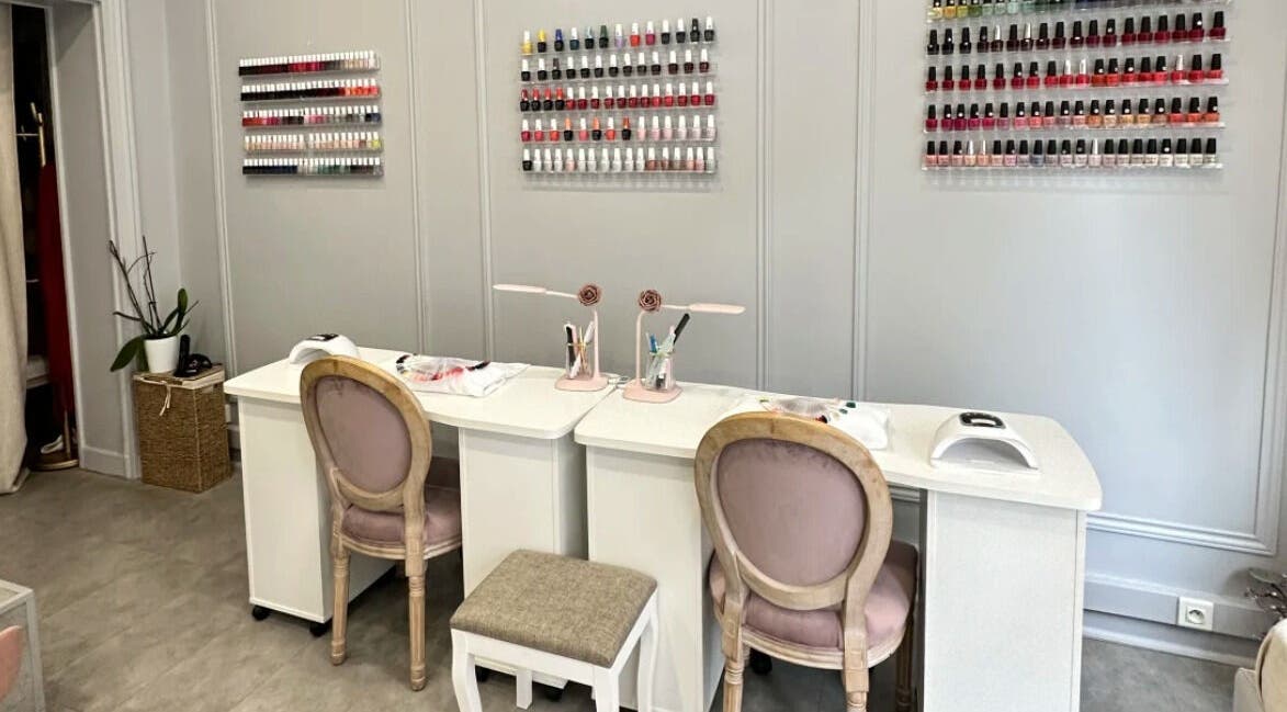Elegant nail care station at Institut Caramel Paris, Paris, Île-de-France, FR, showcasing luxury beauty services.