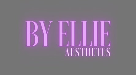 By Ellie Aesthetics logo in glowing pink text. Located in Liverpool, England, GB.