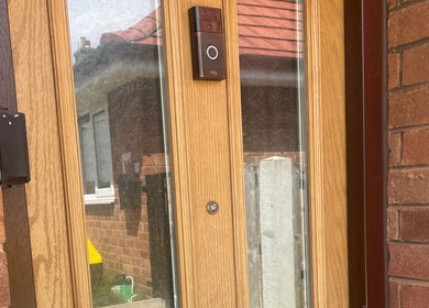 Entrance of Lashes After Hours, Sheffield, England, GB showcasing modern door design.