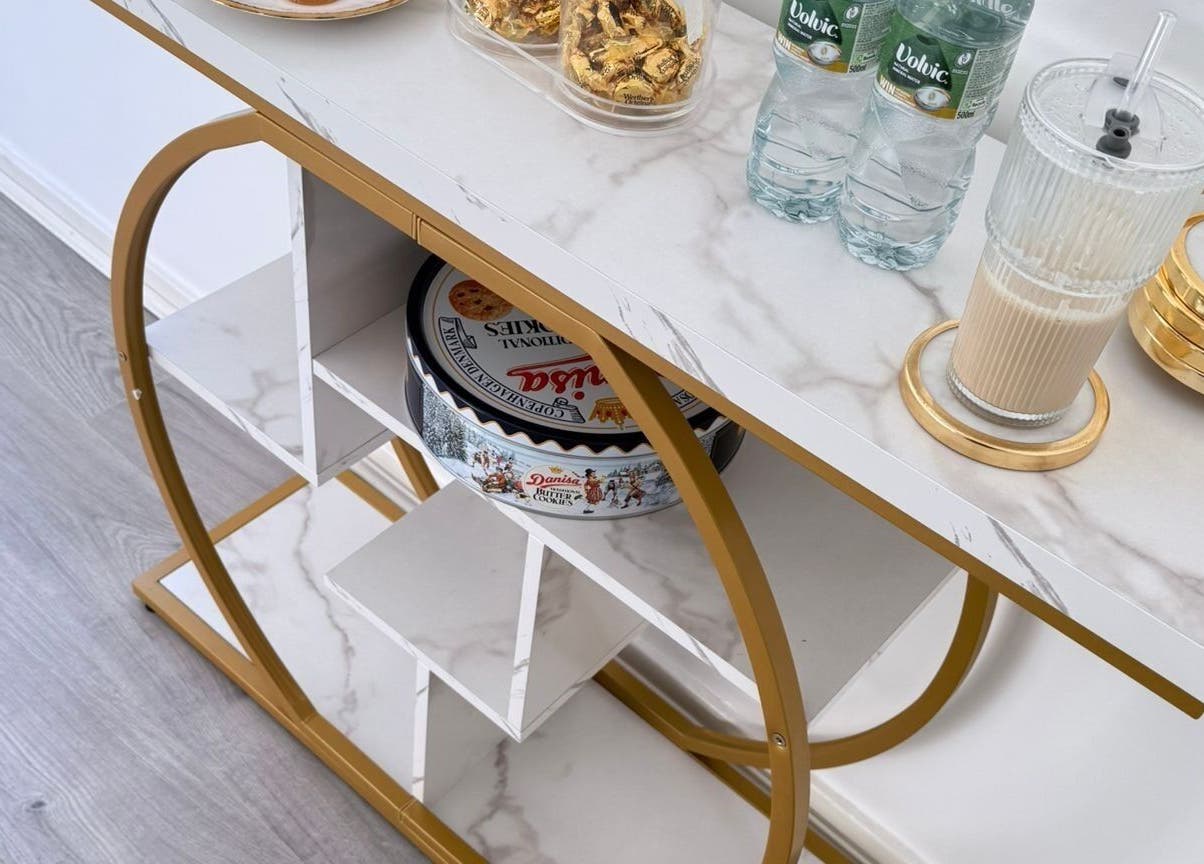 Stylish refreshment setup at Rafaela Lima Beauty, Peterborough, England, GB featuring drinks and snacks.