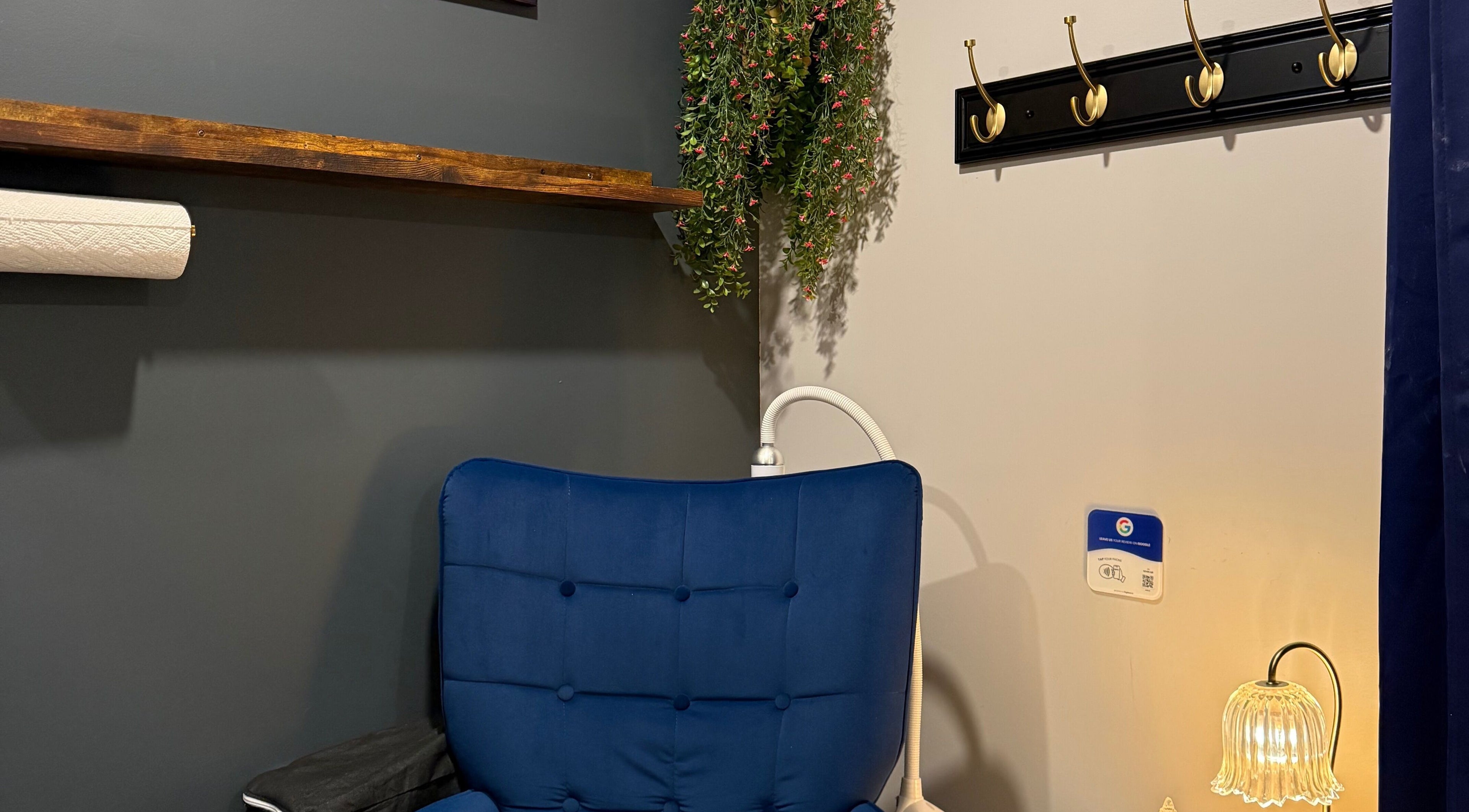 Relaxation chair in a serene space at Sunkissed Luxe, Kenora, Ontario, CA, perfect for wellness indulgence.